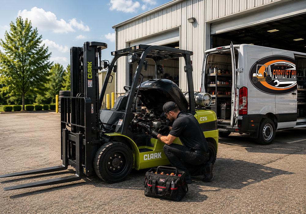 Individual forklift maintenance service
